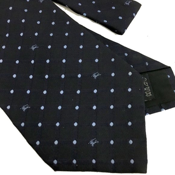 BURBERRY Dots Pattern Navyblue Tie /5T0224 - Picture 5 of 7